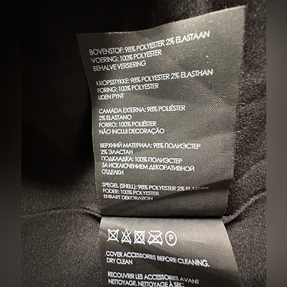 Club Monaco Raelee Sleeveless V-Neck Peplum Dress Black Size 4 - Picture 11 of 11